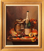 Raymond Campbell, Original oil painting on panel, Pol Roger, Still Life