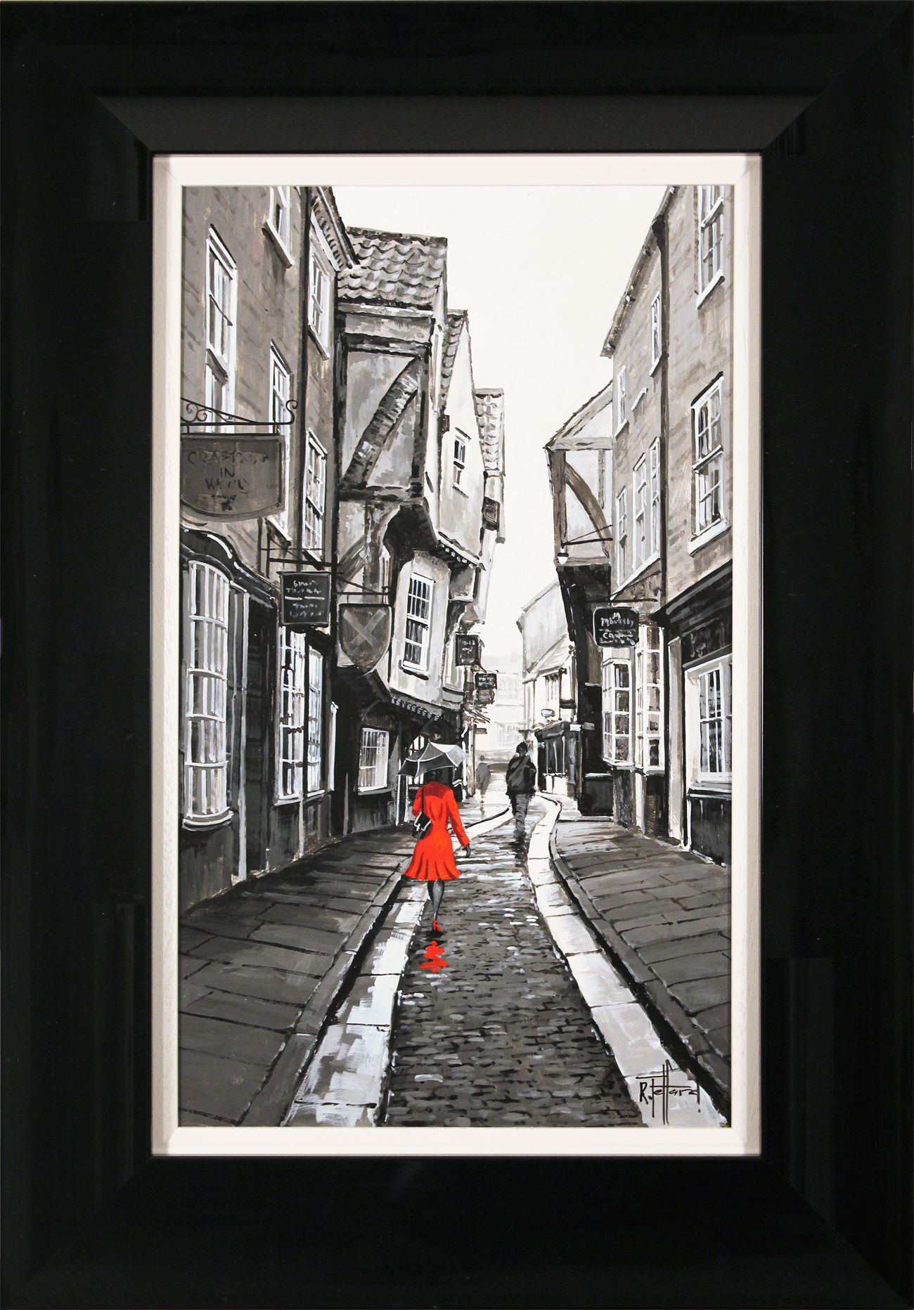 Richard Telford, Original oil painting on panel, The Shambles, York