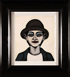 Sean Durkin, Original oil painting on panel, They Wore a Black Hat Medium image. Click to enlarge