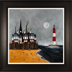 Sean Durkin, Original oil painting on panel, Gather by Moonlight 