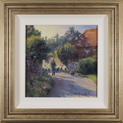 Stephen Hawkins, Original oil painting on panel, Through the Village, North Yorkshire Medium image. Click to enlarge