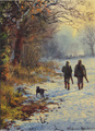 Stephen Hawkins, Original oil painting on panel, The Shooting Party, North Yorkshire Medium image. Click to enlarge