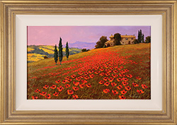 Steve Thoms, Original oil painting on panel, Dawn in Tuscany  Medium image. Click to enlarge