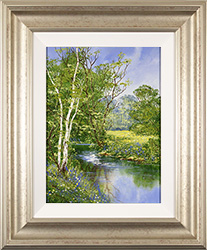 Terry Evans, Original oil painting on panel, Bluebell and Buttercup Medium image. Click to enlarge