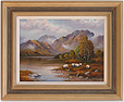 Wendy Reeves, Original oil painting on canvas, Highland Scene