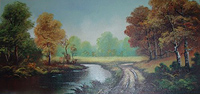 Wendy Reeves, Oil on canvas, River Scene Medium image. Click to enlarge